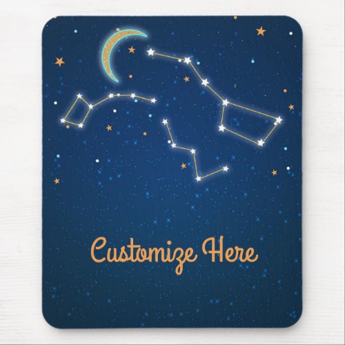 Big Dipper Star Gazing Constellation Celestial Mouse Pad