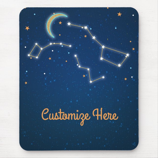 Big Dipper Star Gazing Constellation Celestial Mouse Pad (Front)