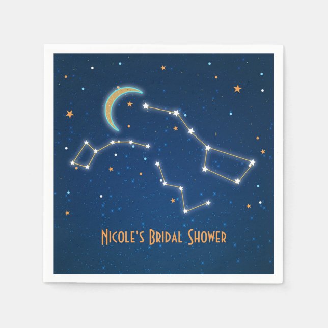 Big Dipper Star Gazing Constellation Celestial Napkins (Front)