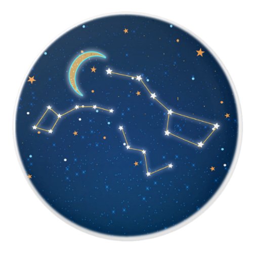 Big Dipper Star Gazing Constellation Celestial Sky Ceramic Knob
