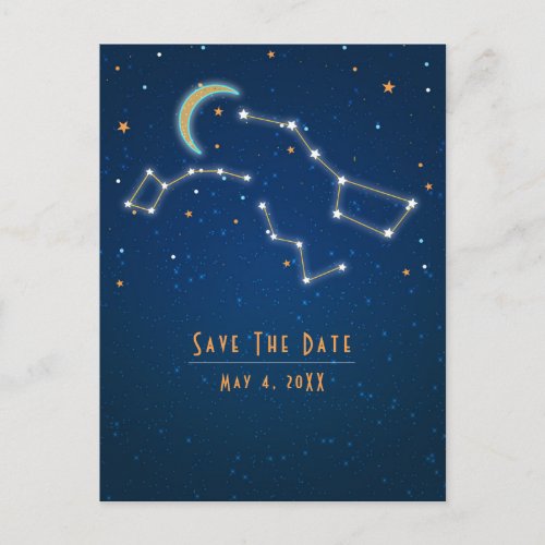Big Dipper Star Gazing Constellation Save the Date Announcement Postcard