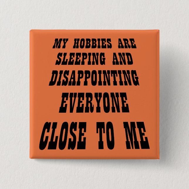 Big Disappointment Funny Button Badge Pin (Front)