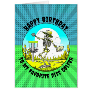 Big Disc Golf Themed Birthday for Him Card