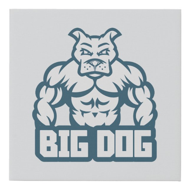 Big Dog Faux Canvas Print (Front)