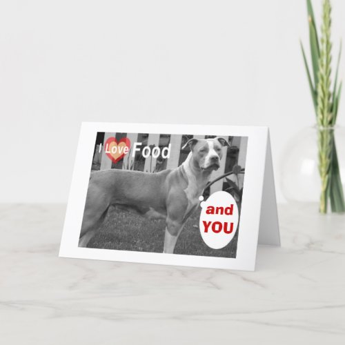 BIG DOG GREETINGS FOR BIRTHDAY LOVES FOODYOU CARD