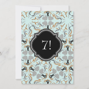 Big Dog Party Golden Black Invitation