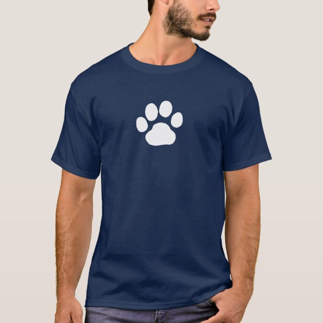 Big Dog Paw Print | Cool Canine Lover's T-Shirt (Front)