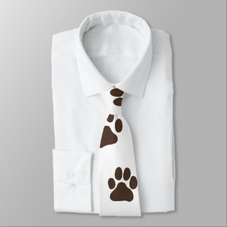 Big Dog Paw Prints Novelty Dog Lover's Neck Tie