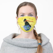 Big Dog, Small World - Gros chien, petit monde Adult Cloth Face Mask (Worn)