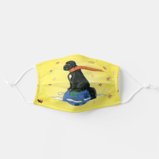 Big Dog, Small World - Gros chien, petit monde Adult Cloth Face Mask (Front, Unfolded)