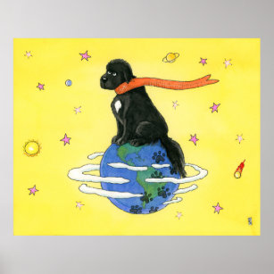 Big Dog Small World Gros Chien Petit Monde Poster