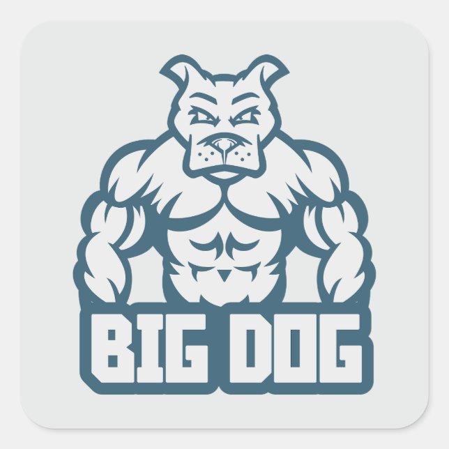 Big Dog Square Sticker (Front)