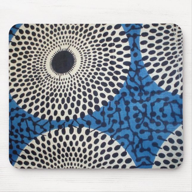 Big Dot circle African Print  Mouse pad (Front)