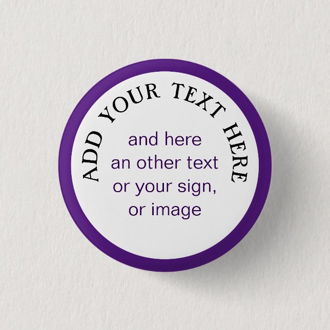 Big Dot white + your backg., text & ideas Pinback Button (Front)