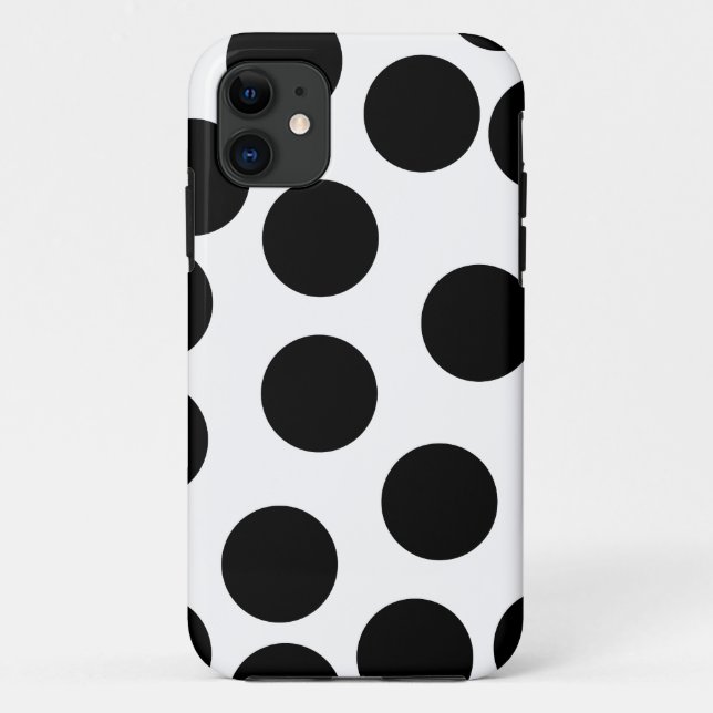 Big Dots. Black and White Pattern. Case-Mate iPhone Case (Back)