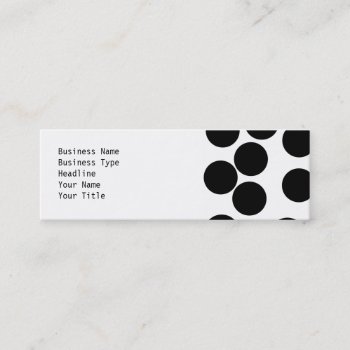 Big Dots. Black And White Pattern. Mini Business Card by Graphics_By_Metarla at Zazzle