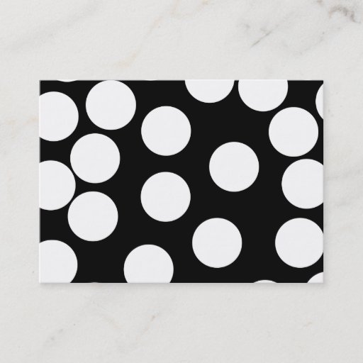 Customizable Big Dots in Black and White. Business Card Templates