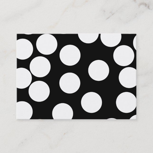 Big Dots in Black and White. Business Card (Front)