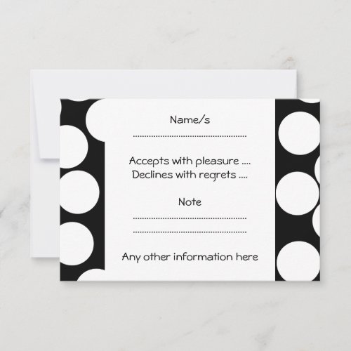 Big Dots in Black and White. Personalized Announcements