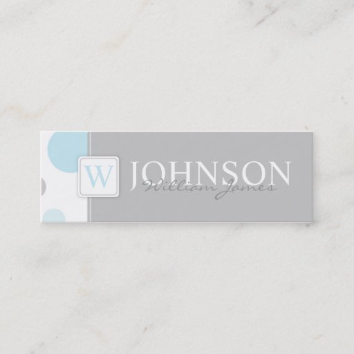 Customizable Big Dots Skinny Business Card BLGY