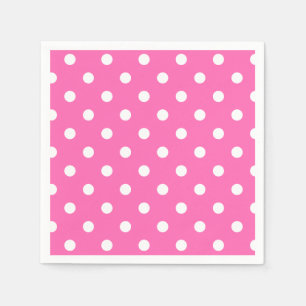 Big Dotted Hot Pink Napkins