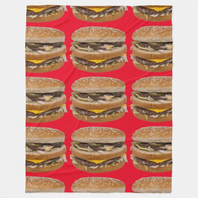 big double cheeseburger red blanket (Front)