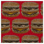 big double cheeseburger red fabric