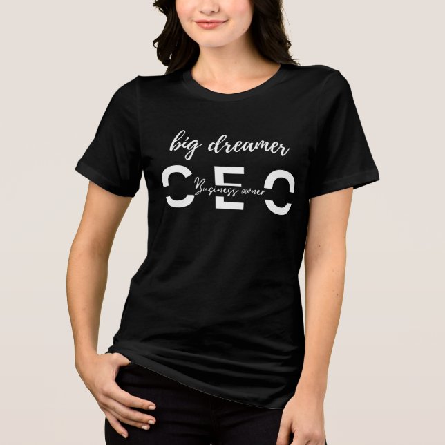 Big Dreamer CEO Women’s | Black Friday Power Look  Tri-Blend Shirt (Front)