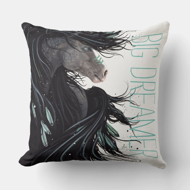 Big Dreamer Pillow by Bihrle (Front)