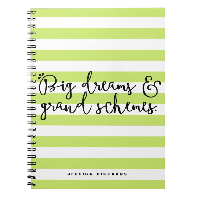Big Dreams & Grand Schemes Personalized Notebook (Front)