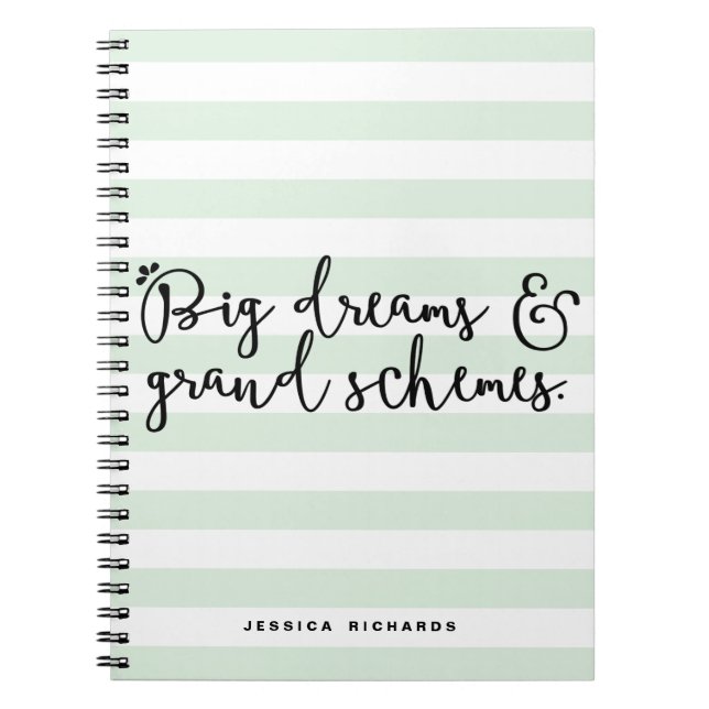 Big Dreams & Grand Schemes Personalized Notebook (Front)