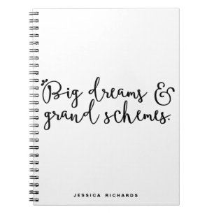 Big Dreams & Grand Schemes Personalized Notebook