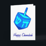 Big Dreidel Chanukah Card<br><div class="desc">A big blue dreidel for reminds everybody that the holiday of lights is here!   Happy Chanukah</div>
