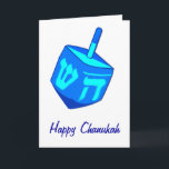 Big Dreidel Chanukah Card<br><div class="desc">A big blue dreidel for reminds everybody that the holiday of lights is here! Happy Chanukah</div>