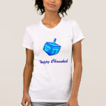 Big Dreidel Light T-Shirt<br><div class="desc">A big blue dreidel for reminds everybody that the holiday of lights is here!   Happy Chanukah</div>