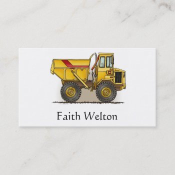 Big Dump Truck Business Card by justconstruction at Zazzle