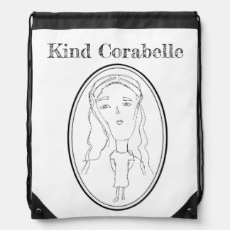 Big Ead Face (Kind Corabelle Design) Drawstring Bag