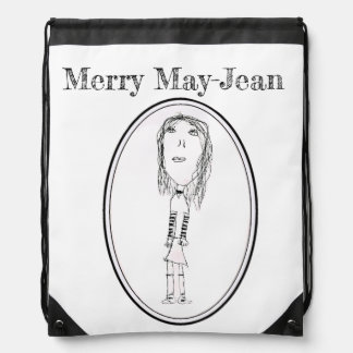 Big Ead Face (May-Jean) Drawstring Bag