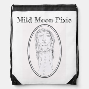 Big Ead Face (Mild Moon-Pixie) Drawstring Bag