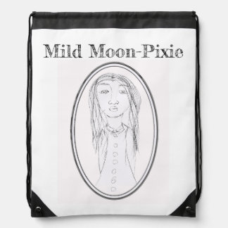 Big Ead Face (Mild Moon-Pixie) Drawstring Bag