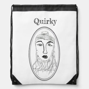 Big Ead Face (Serena Design) Drawstring Bag