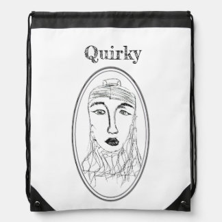 Big Ead Face (Serena Design) Drawstring Bag