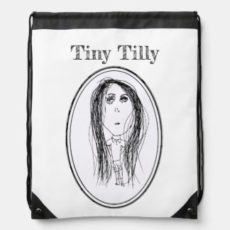 Big Ead Face (Tiny Tilly Design) Drawstring Bag