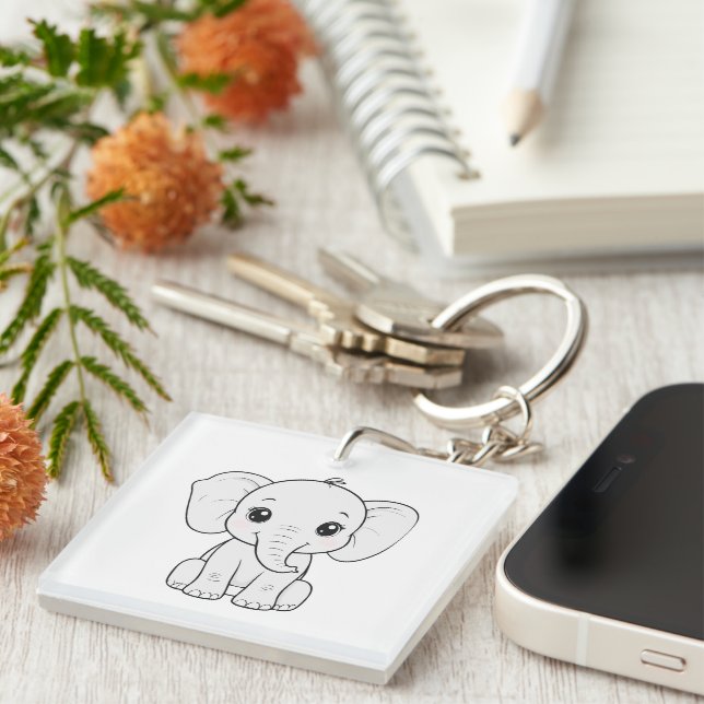 Big Ears, Bigger Heart Keychain (Front Right)