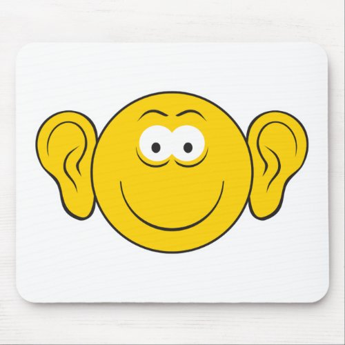 Big Ears Face Mouse Pad