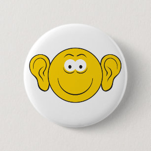 Big Ears Face Pinback Button