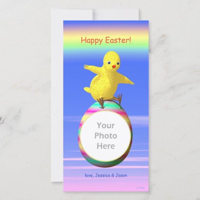 Big Easter Chicken Wings Holiday Card (Front)