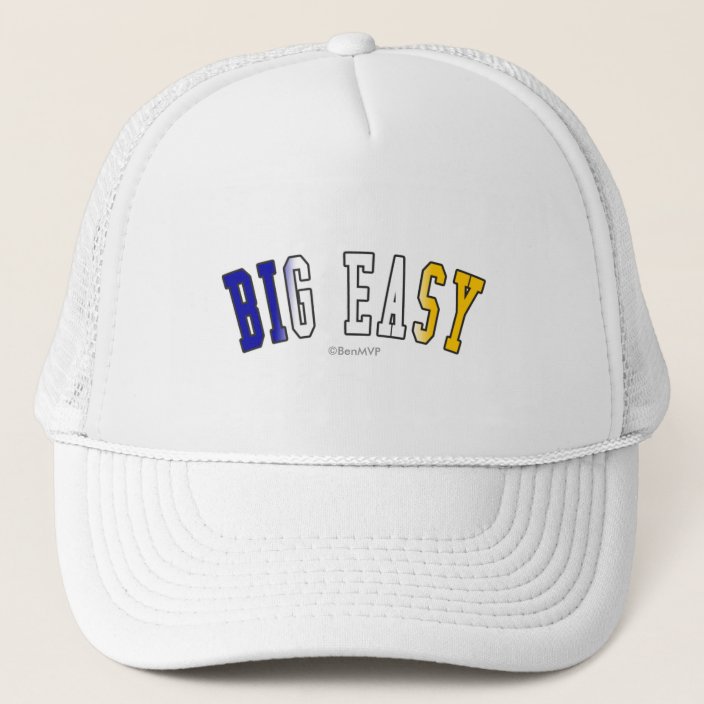 Big Easy in Louisiana State Flag Colors Mesh Hat