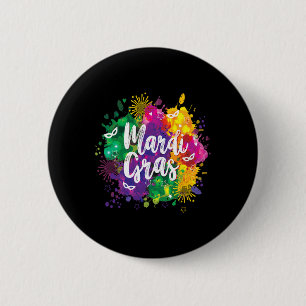 Big Easy Vibes Mardi Gras Fat Tuesday New Orleans Button