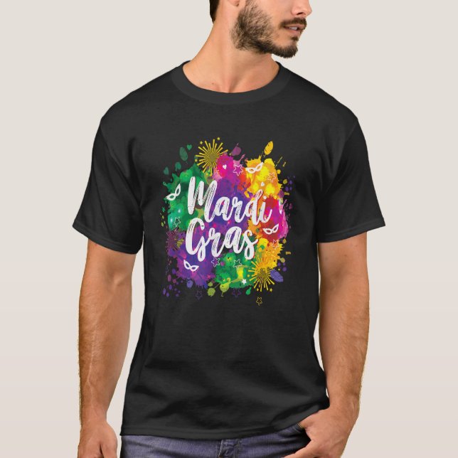 Big Easy Vibes Mardi Gras Fat Tuesday New Orleans  T-Shirt (Front)